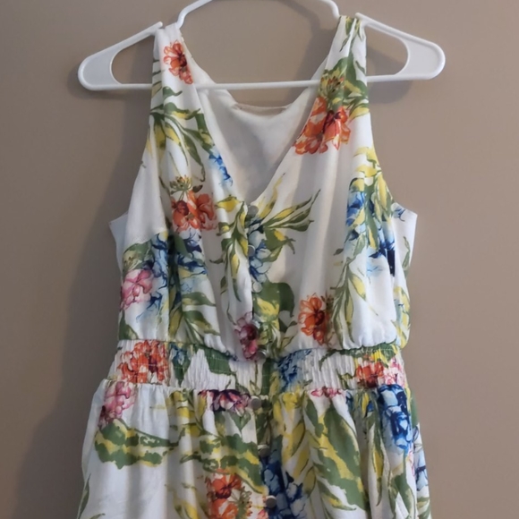 Full length front split flower dress - Picture 3 of 3